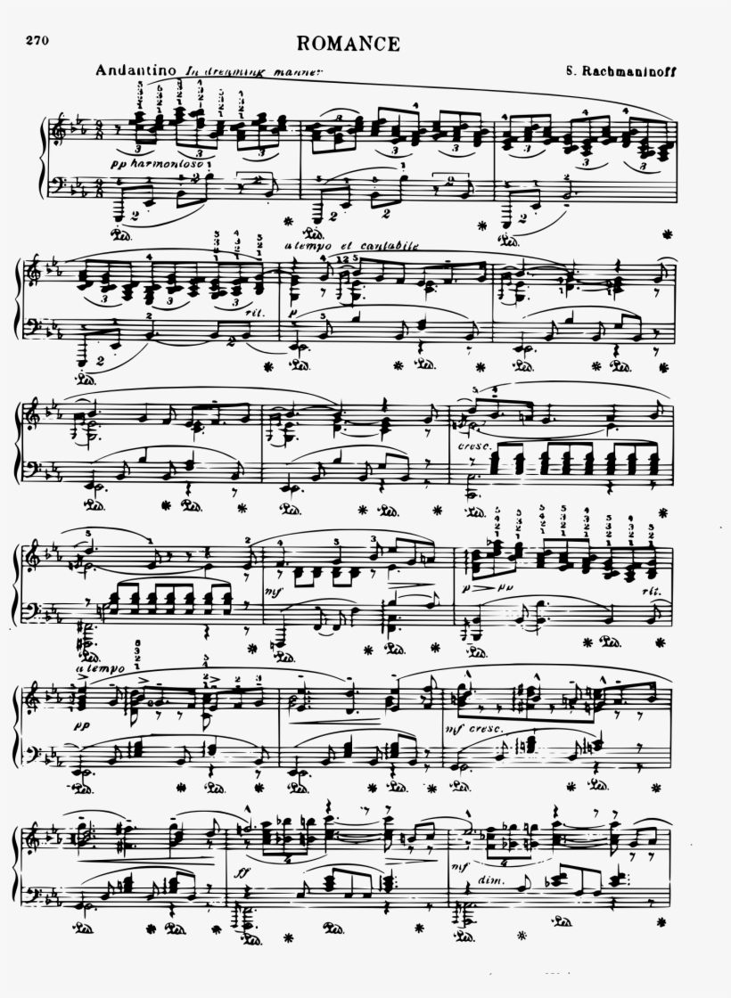 This Free Icons Png Design Of Rachmaninov Romance 1, transparent png download