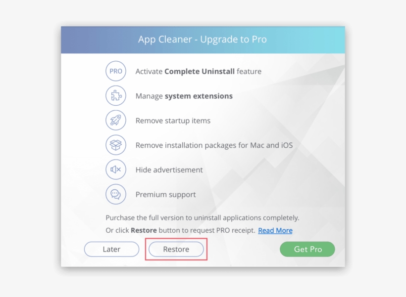 Restore Button - App Cleaner - Application Software, transparent png download