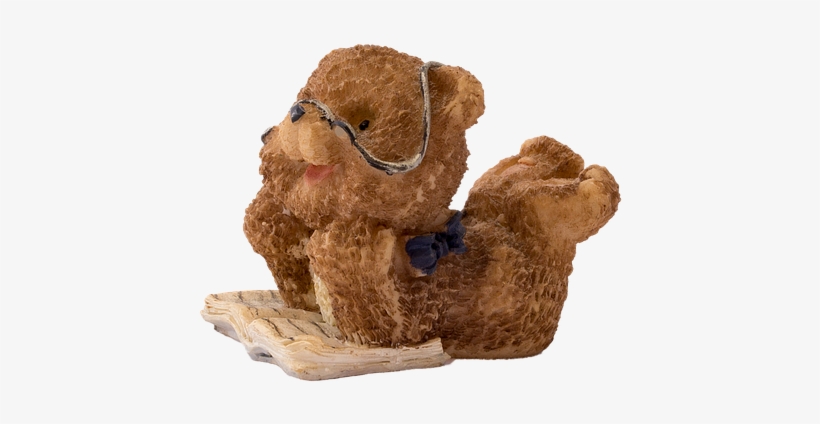 Bear, Book, Png, Ceramic, Isolated, Read, Brown, Funny - Books Reading Teddy Bear, transparent png download