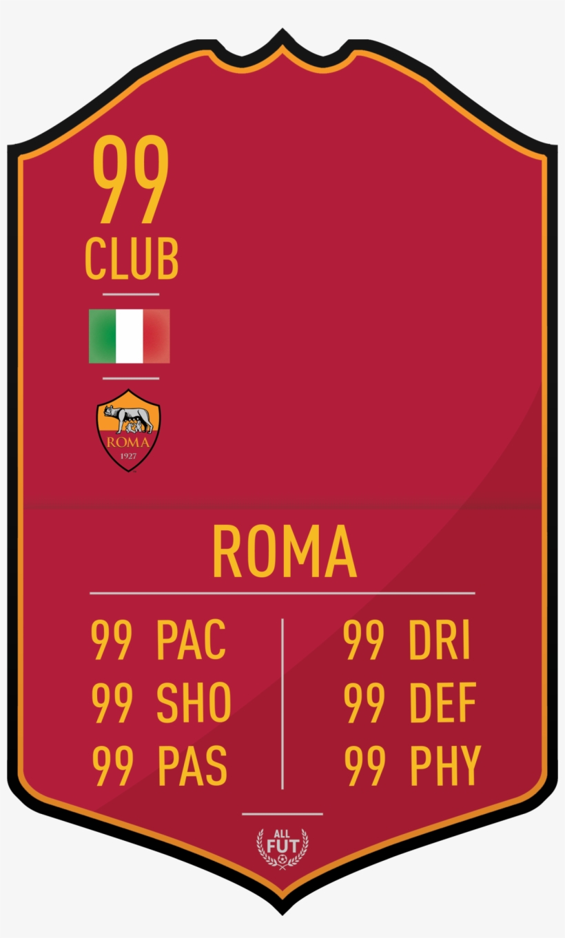Roma Pre Made Player Card - Roma, transparent png download