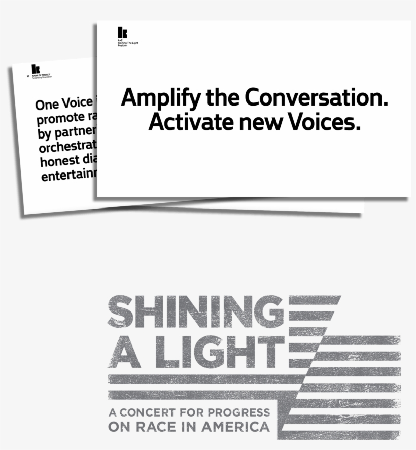 That Strategy Was Brought To Life By Amplifying A Diverse - Shining A Light: A Concert For Progress, transparent png download