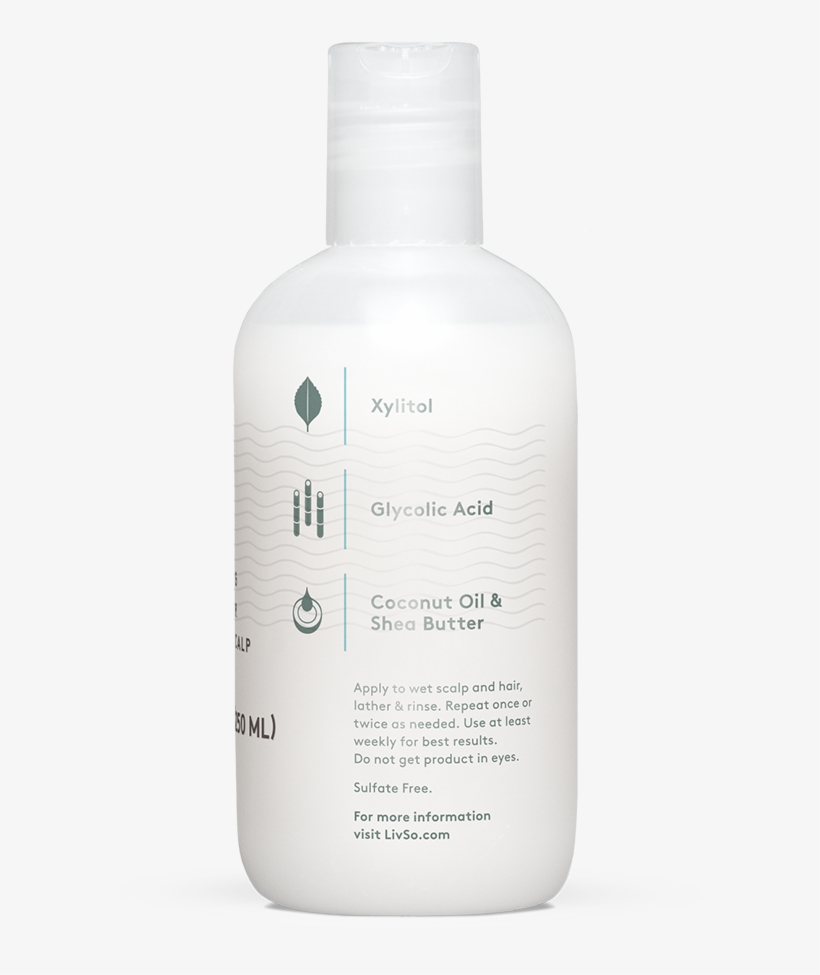 Livso Shampoo Bottle Back Label - Livso, transparent png download