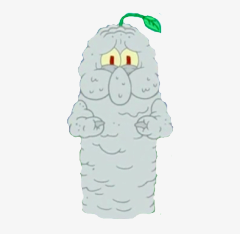 Smelly - Squidward With Leaf On Head, transparent png download