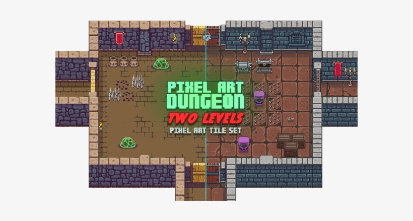 Download Pixel Art Top Down Dungeon - HD Transparent PNG - NicePNG.com