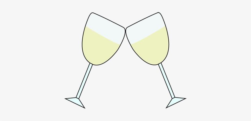 New Year Clipart Champagne Bottle Glass - Wine Glass Clipart Toasting, transparent png download