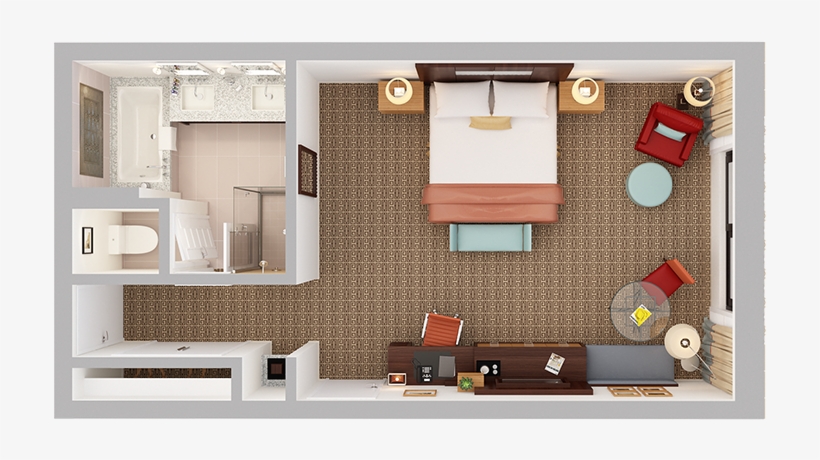 Ocatilla Club - Bed Top View Png, transparent png download