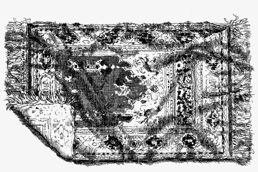 Vintage Oriental Rug Clip Art - Illustration, transparent png download