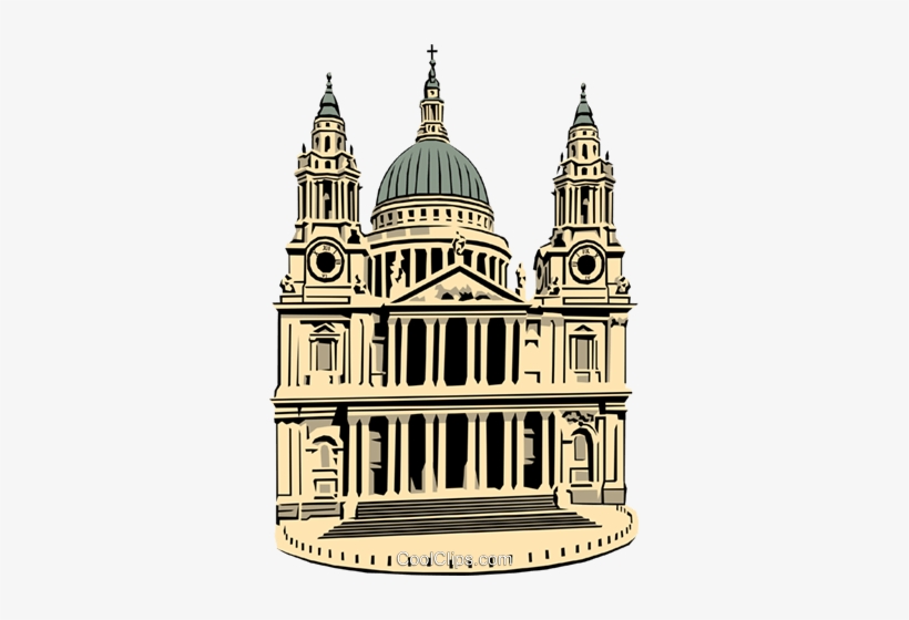 Paul's Cathedral Royalty Free Vector Clip Art Illustration - St. Paul's Cathedral, transparent png download