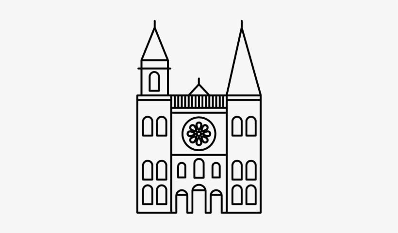 Chartres Cathedral Vector - Cathedral Vector, transparent png download
