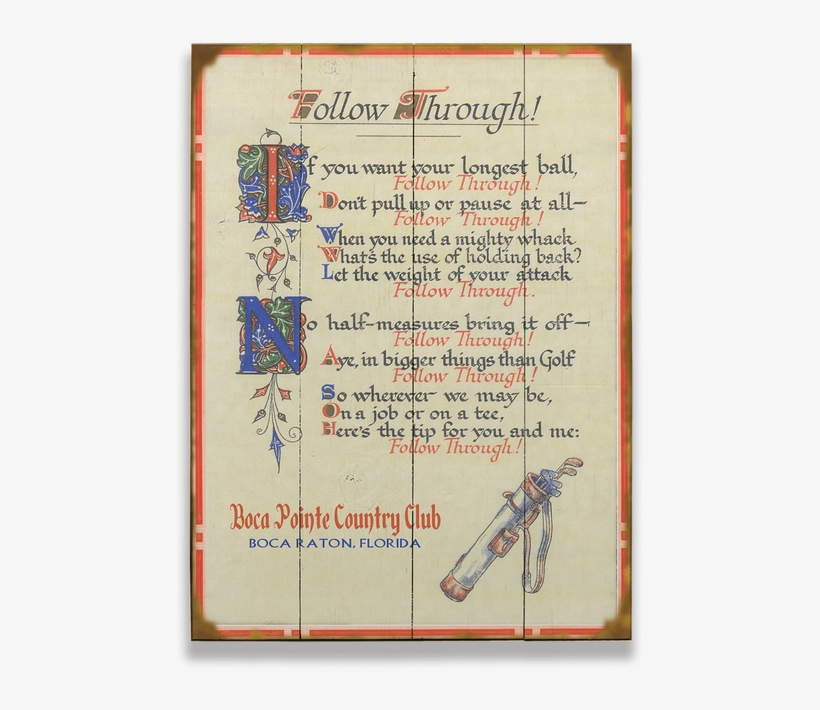 View Zoom Follow Through Golf Poem - Golf, transparent png download