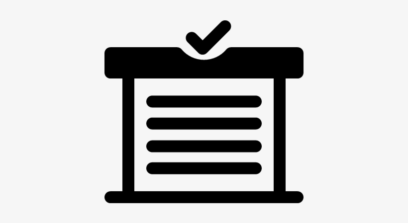 Garage Door Closed With Check Mark Vector - Garage Door Vector Png, transparent png download