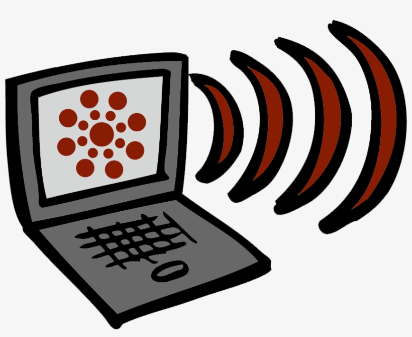 Broadcasting Laptop With Icarol Icon - Web Conferencing, transparent png download