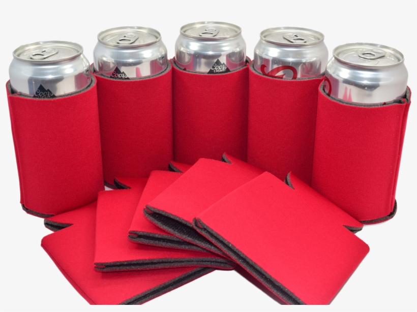 Qualityperfection 12 Red Party Drink Blank Can Coolers - False 50 Premium Blank Can Coolies Bulk Sleeves Party, transparent png download