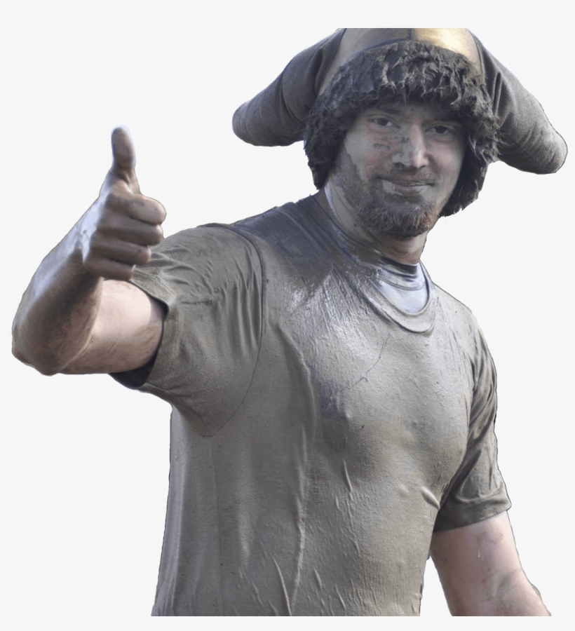 Donald Giving Thumbs Up During Tough Mudder Race - Thumb Signal, transparent png download