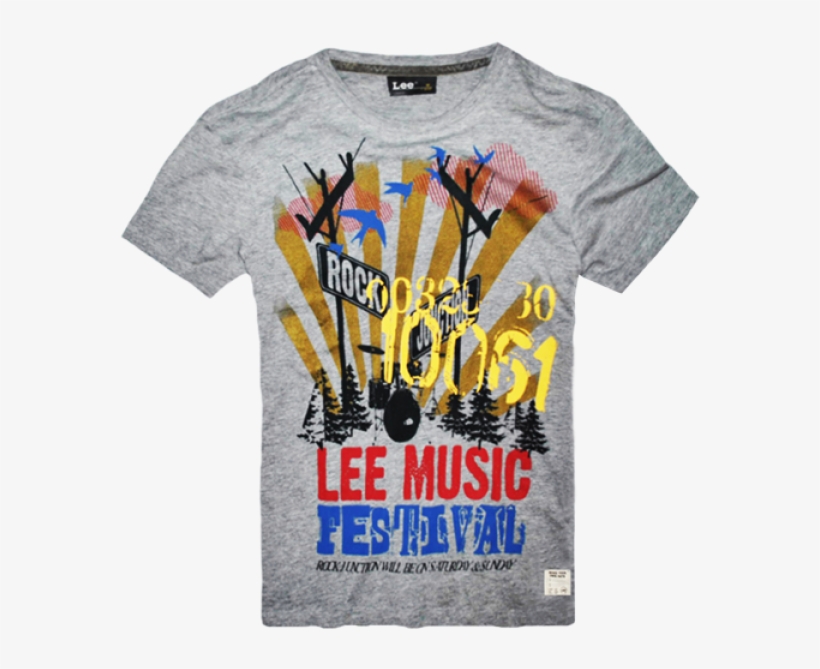 ~lee Music Graphic Printed Mel Grey Tshirt - T-shirt, transparent png download