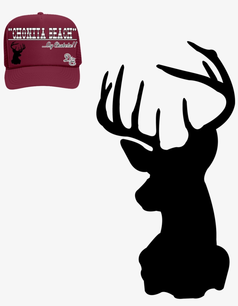 Elk Silhouette Decal Monogram Art - Deer Silhouette Head Png, transparent png download