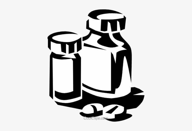 Pill Bottles Royalty Free Vector Clip Art Illustration - Comprimido Vetor Png, transparent png download