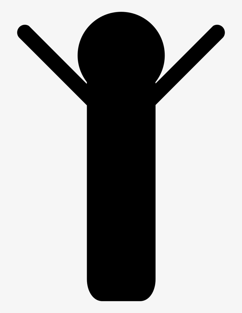 Person Standing With Arms Up Comments - Fun Symbol, transparent png download