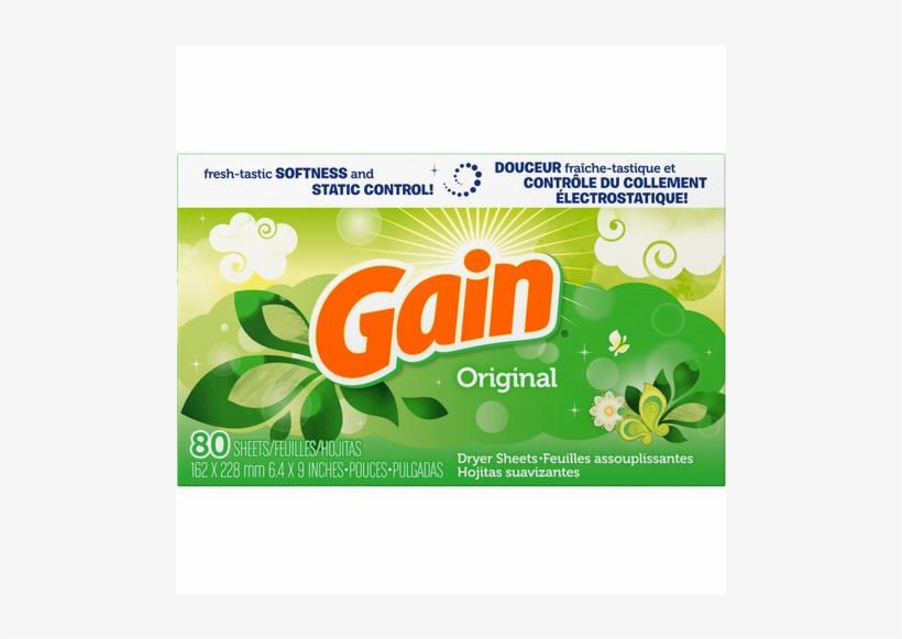 Auction - Gain Dryer Sheets 34 Ct, transparent png download