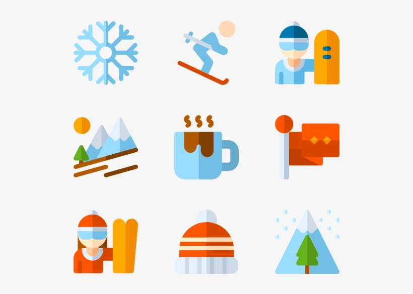 Winter Sports - Winter Flat Icon, transparent png download