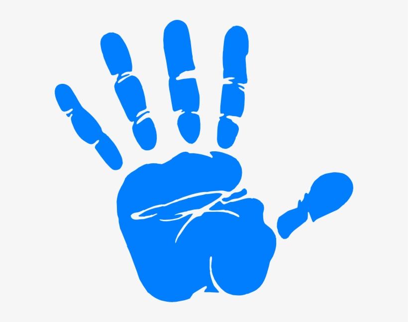 Small - Blue Hand Clipart, transparent png download
