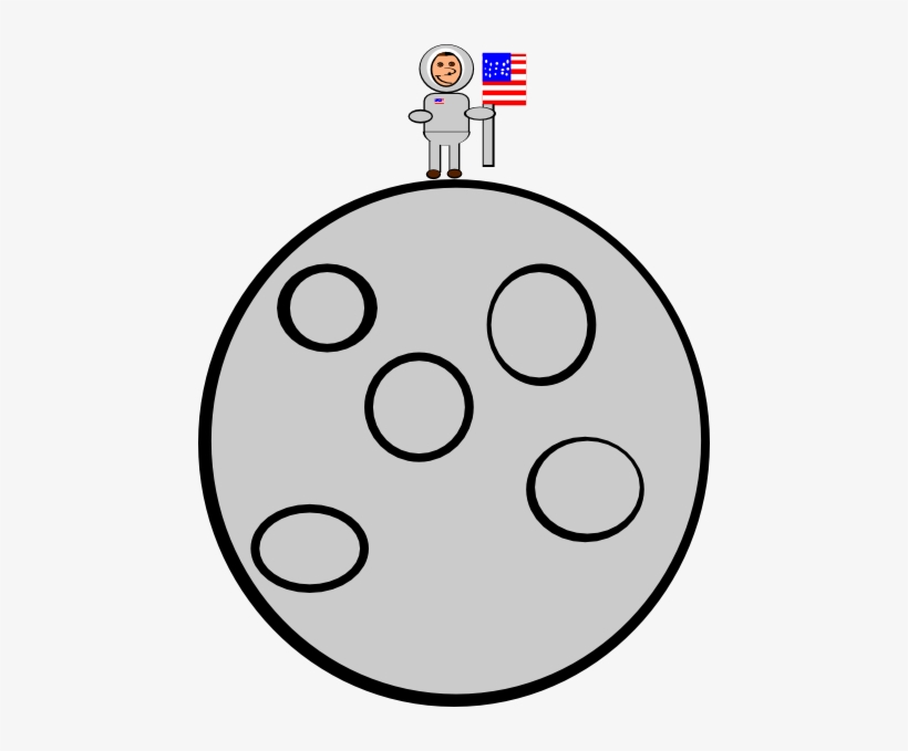 Neil Armstrong Visiting Moon Svg Clip Arts 462 X 599, transparent png download