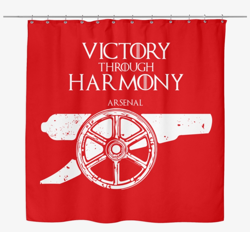 Game Of Thrones House Arsenal Fc Shower Curtain - Arsenal Forever, transparent png download