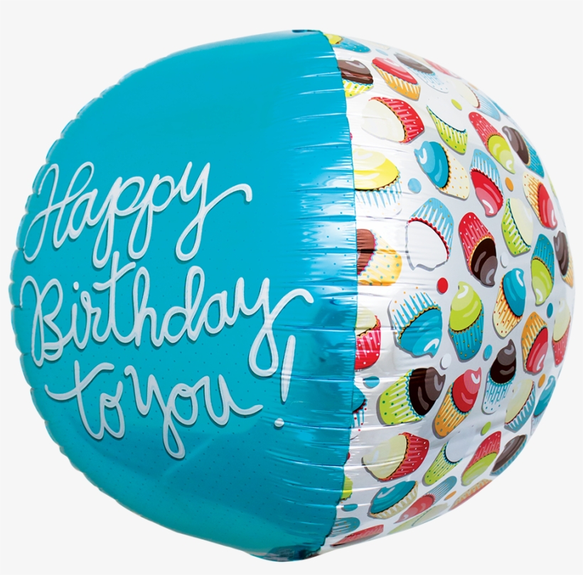 Happy Birthday To You Cupcake Sphere 17 In*, transparent png download