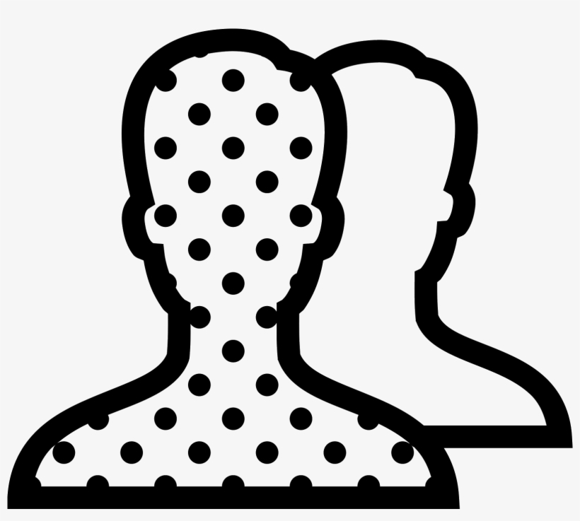 This Is A Picture Of The Silhouette Of A Man's Chest - Icon, transparent png download