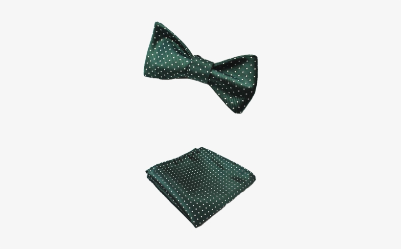Green And White Polka Dot Bow Tie And Pocket Square - Gusleson New Design Self Bow Tie And Hanky Set Silk, transparent png download