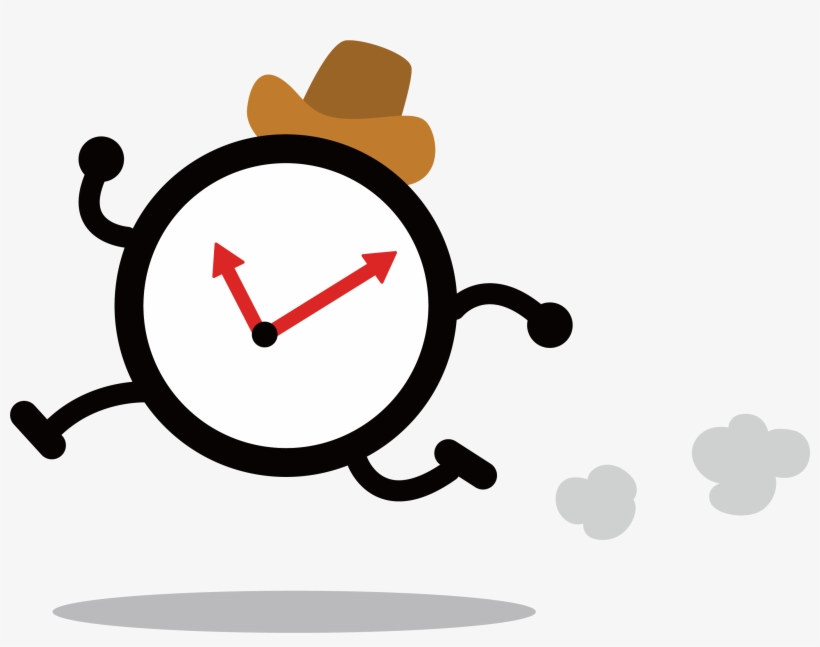 Alarm Clock Clip Art - Clock Running Clipart, transparent png download