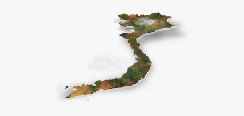 Vietnam-map - เวียดนาม แผนที่ Png, transparent png download