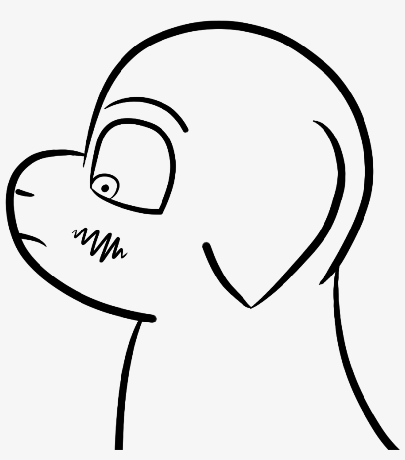 Kb, 1093x1067, Embarrassed ) - Line Art, transparent png download