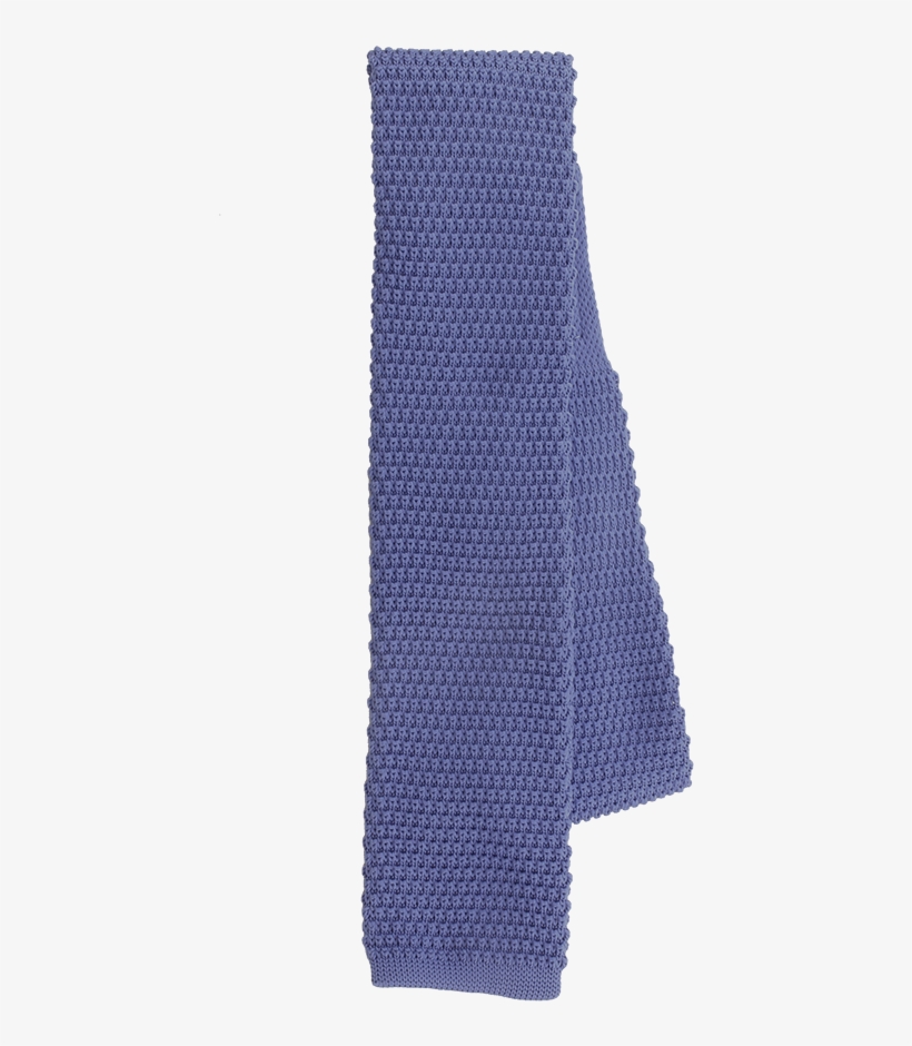Steel Blue Square Bottom Knit Tie - Wool, transparent png download
