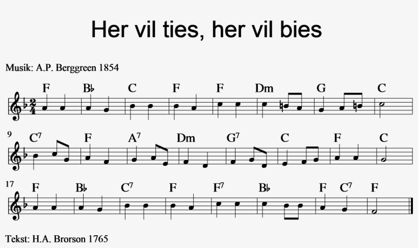 Her Vil Ties, Her Vil Bies - Højt Fra Træets Grønne Top, transparent png download