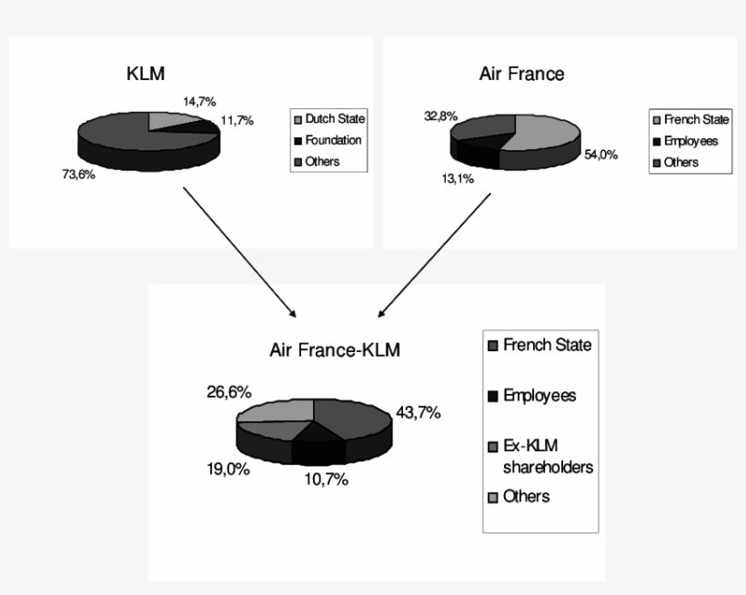 New Shareholders' Structure Of Air France-klm - Diagram, transparent png download
