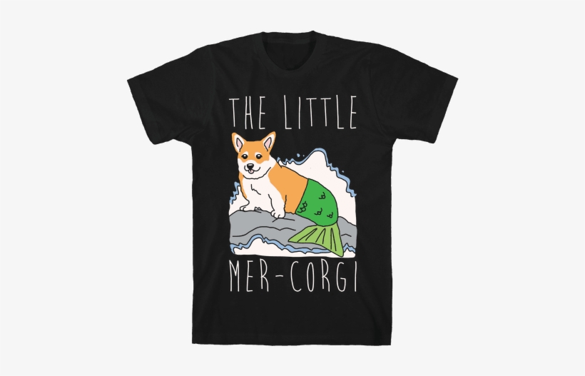 The Little Mer Corgi Parody White Print Mens T Shirt - Bisexual Shirts, transparent png download
