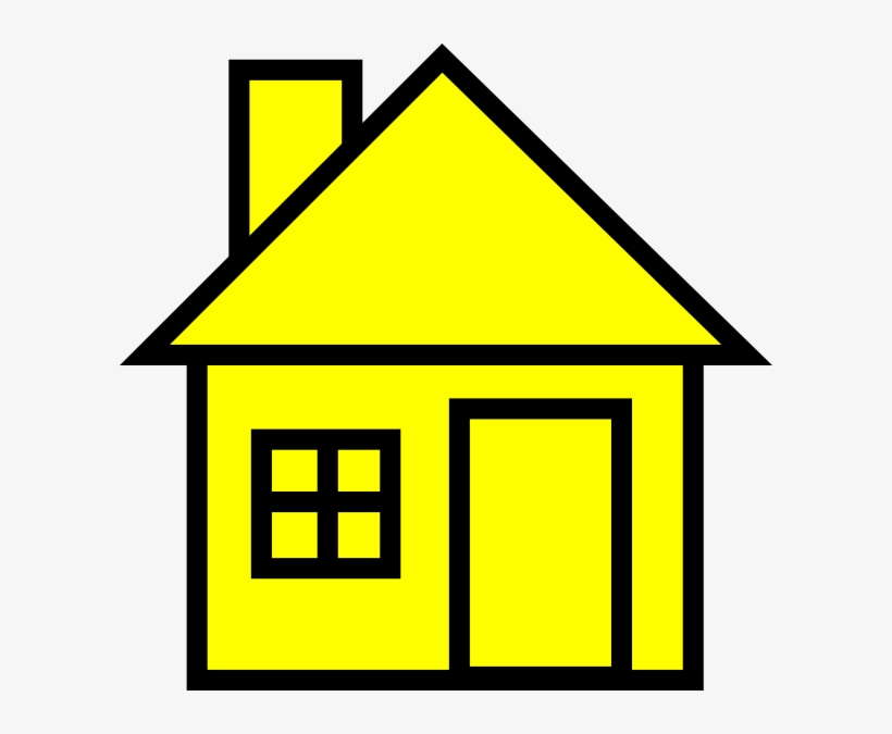Yellow House Clip Art - House Yellow Clip Art, transparent png download