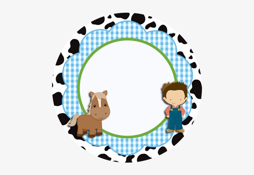 Kit De Artes Digitais Fazendinha Para Meninos - Tag Redonda Fazendinha Menino, transparent png download