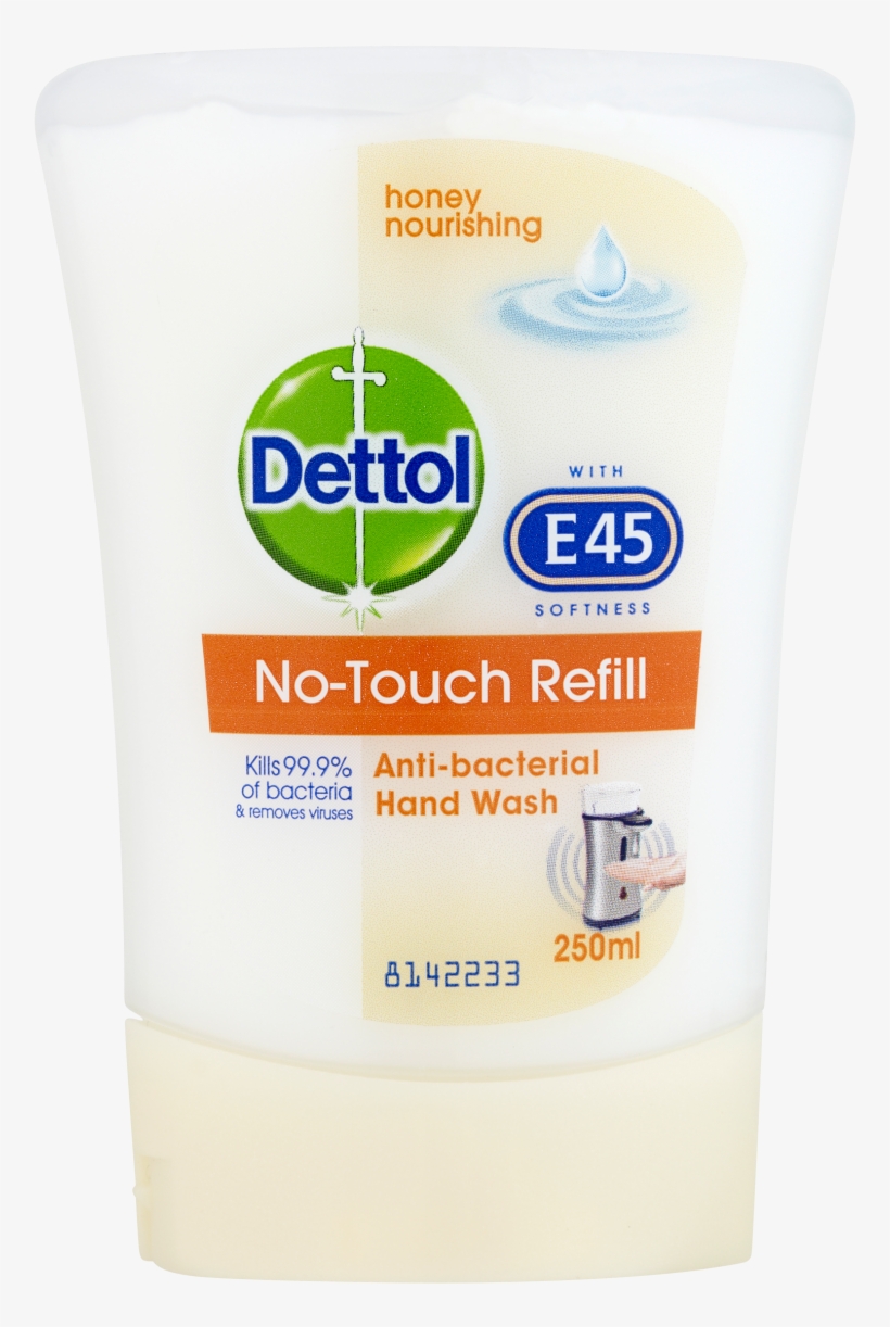 Dettol No Touch Antibacterial Hand Wash With E45 Softness - Dettol Healthy Touch Antibacterial No Touch Hand Wash, transparent png download