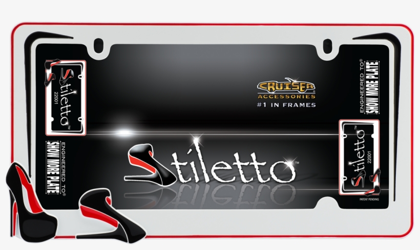 Stiletto, White - Shoe License Plate Frame, transparent png download