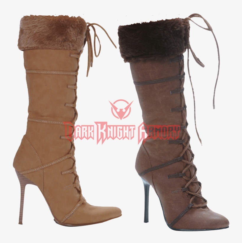 Fur Cuff Stiletto Boots - "fur Cuff Stiletto Boots", transparent png download