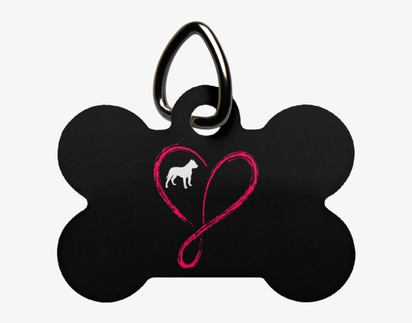 Heart Infinity Pit Bull Dog Bone Pet Tag - Pet Tag, transparent png download