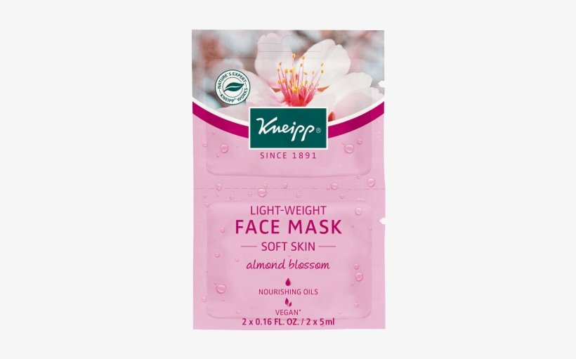 Almond Blossom Lightweight Face Mask - Kneipp Almond Blossom Face Cream Soft Skin 50 Ml, transparent png download
