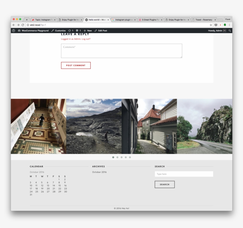 This Required Me To Install The Plugin And Add 1 Line - Instagram Feed On Website Example, transparent png download