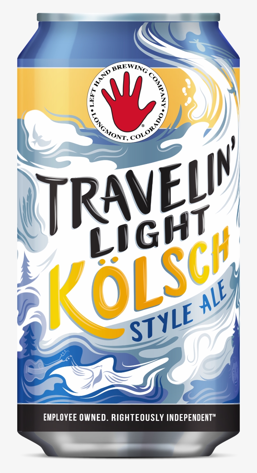 Left Hand Brewing Travelin Light Can - Left Hand Travelin Light Kolsch, transparent png download