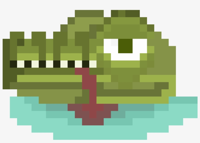 Killer Crocodile By Oceanmonster - Deadpool Logo Pixel Art, transparent png download