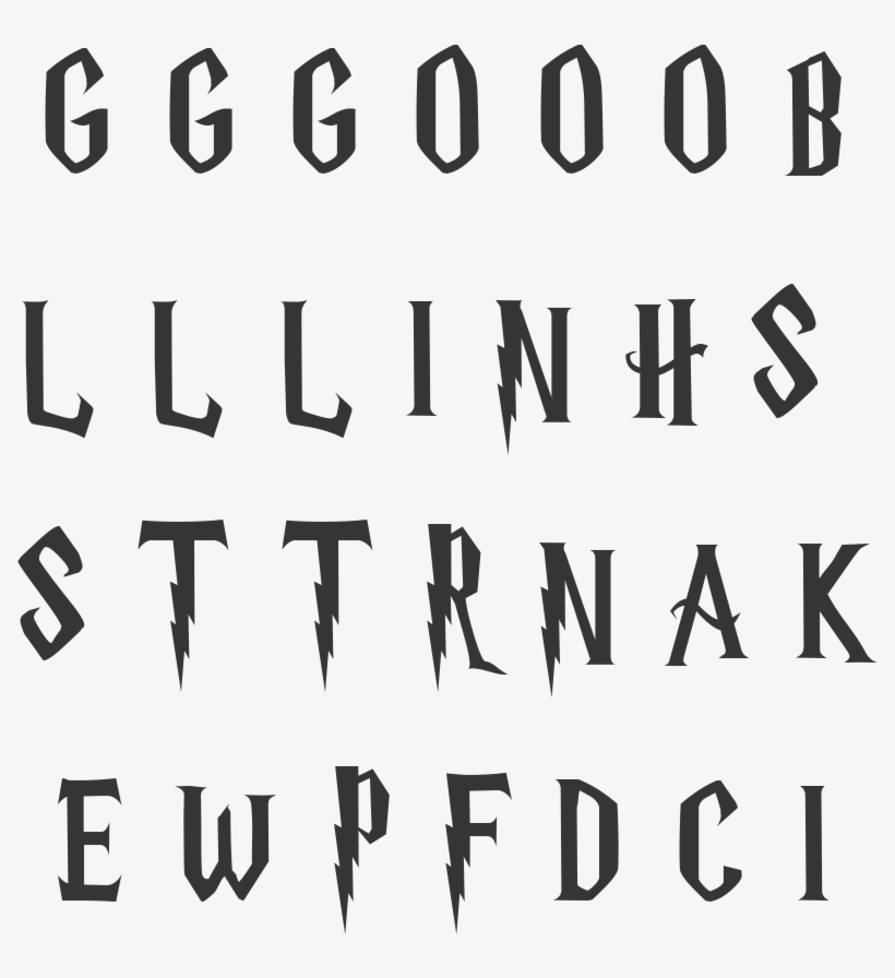 Harry Potter Game Memory With Cricut Cut File - Calligraphy, transparent png download