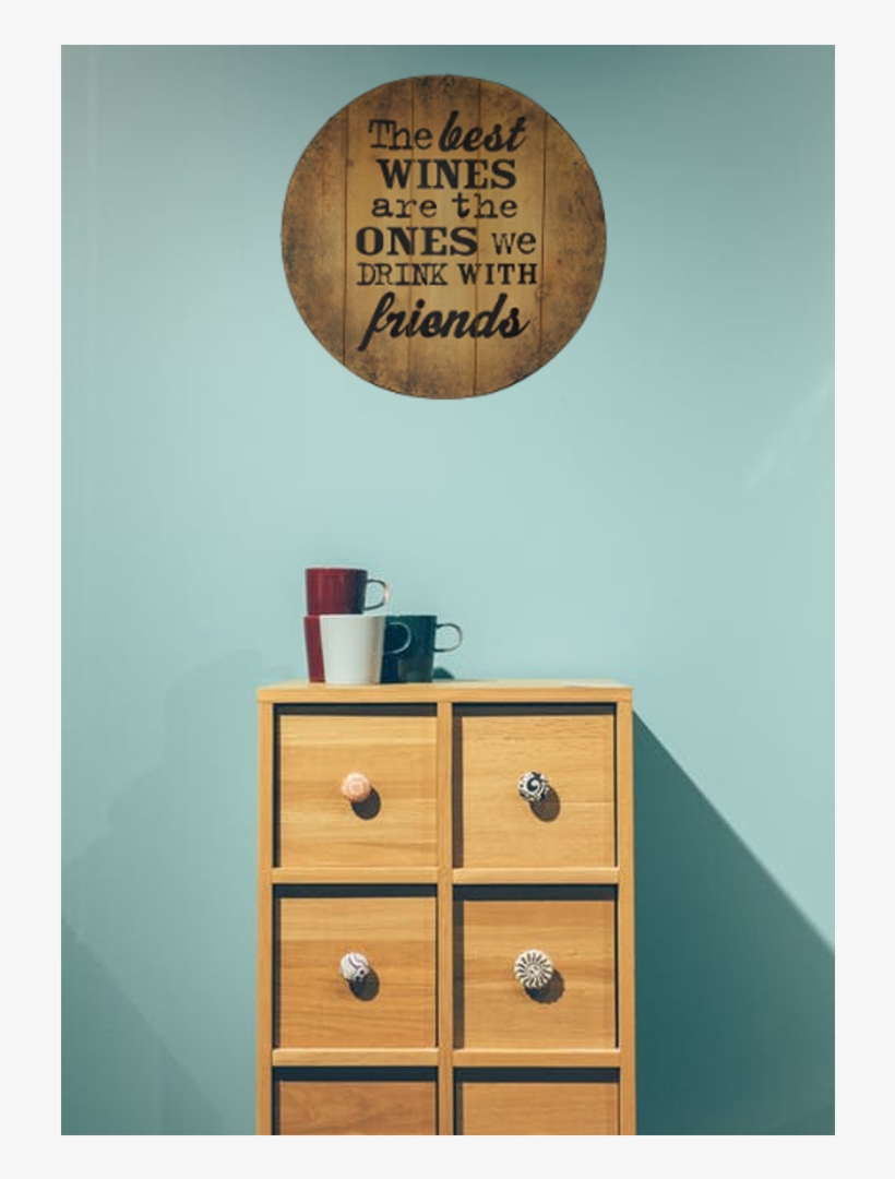 A Great Addition To Any Wall In The Home - Stargazer Originals Wine Friends Round Wall Décor, transparent png download