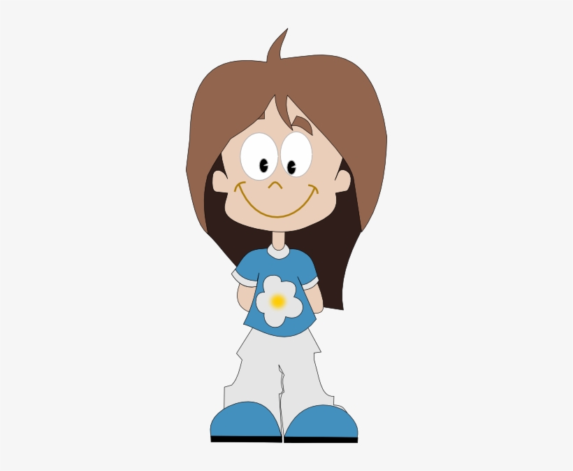 Girl Cartoon Clip Art At Clker - Student Girl Cartoon Png, transparent png download